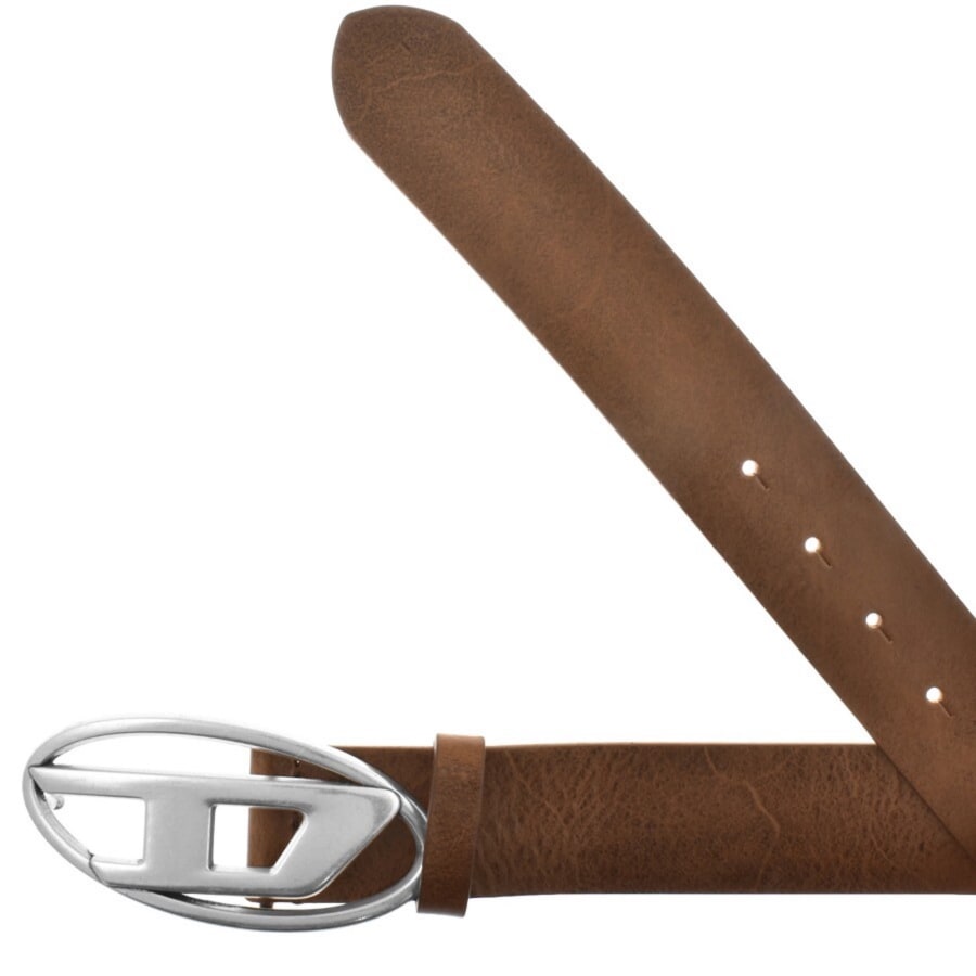 Diesel Oval Logo Belt Brown | Mainline Menswear United States
